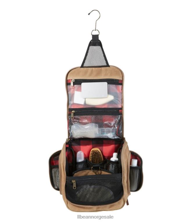 unisex personlig toalettmappe i vokset lerret 24VDH4276 L.L.Bean tilbehør feltspat
