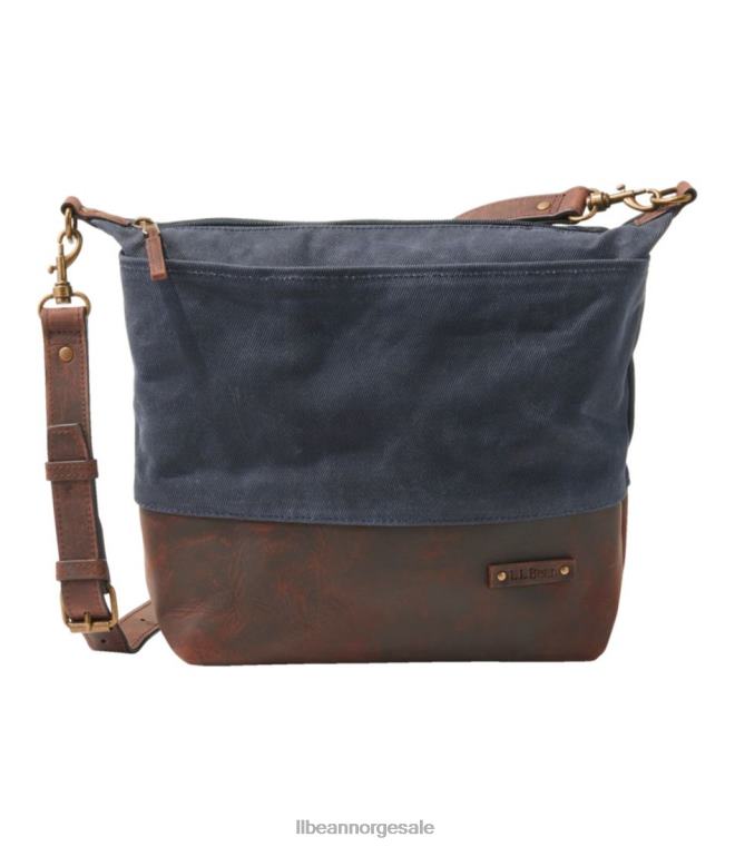 unisex vokset lerret crossbody 24VDH2348 L.L.Bean tilbehør klassisk marine