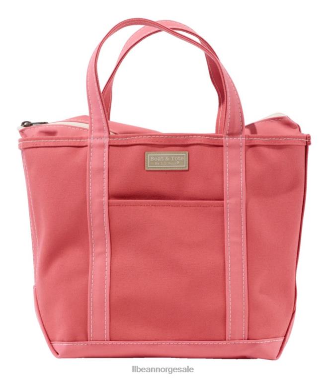unisex båt og tote glidelås med lomme 24VDH6202 L.L.Bean tilbehør mineralrød