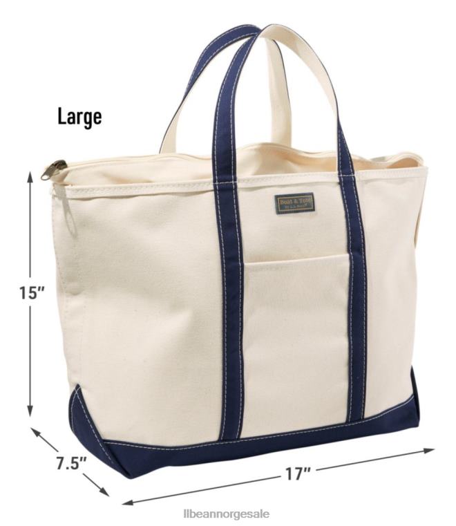 unisex båt og tote glidelås med lomme 24VDH6202 L.L.Bean tilbehør mineralrød