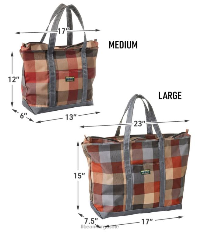 unisex hverdags lett tote rutete 24VDH2325 L.L.Bean tilbehør måneskinnsblå bøffel