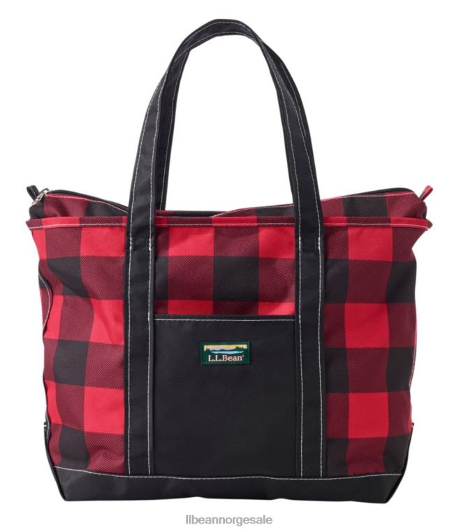 unisex hverdags lett tote rutete 24VDH4212 L.L.Bean tilbehør rød bøffelpledd