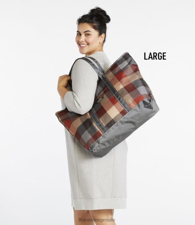 unisex hverdags lett tote rutete 24VDH4212 L.L.Bean tilbehør rød bøffelpledd