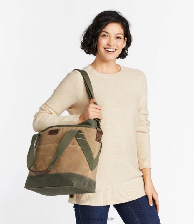 unisex isolert veske i vokset lerret 24VDH1337 L.L.Bean tilbehør kaki