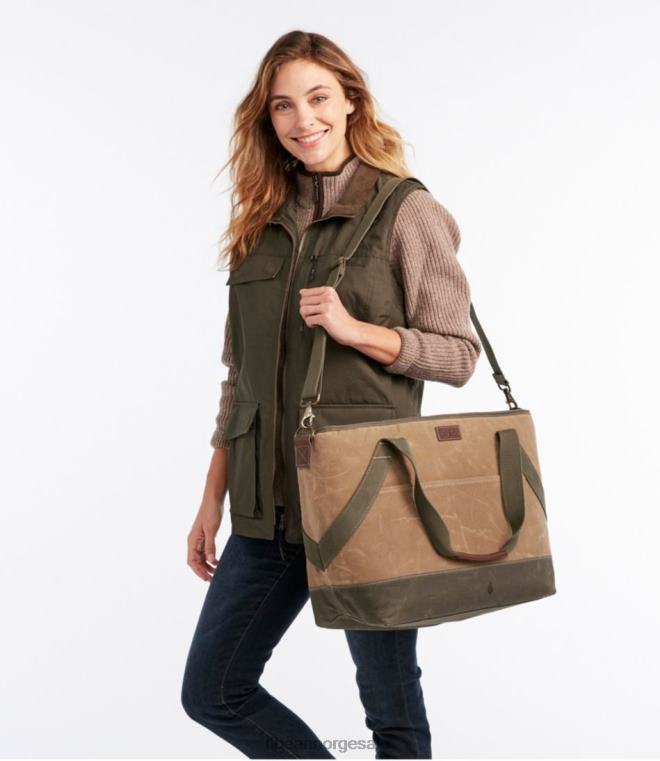 unisex isolert veske i vokset lerret 24VDH1339 L.L.Bean tilbehør kaki