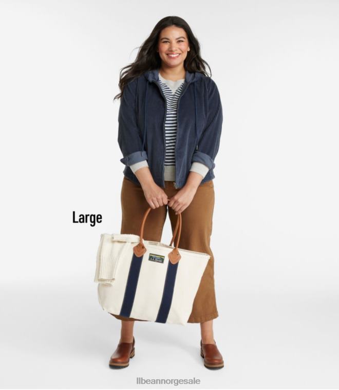 unisex katahdin båt og veske med skinnhåndtak 24VDH4236 L.L.Bean tilbehør naturlig/blå