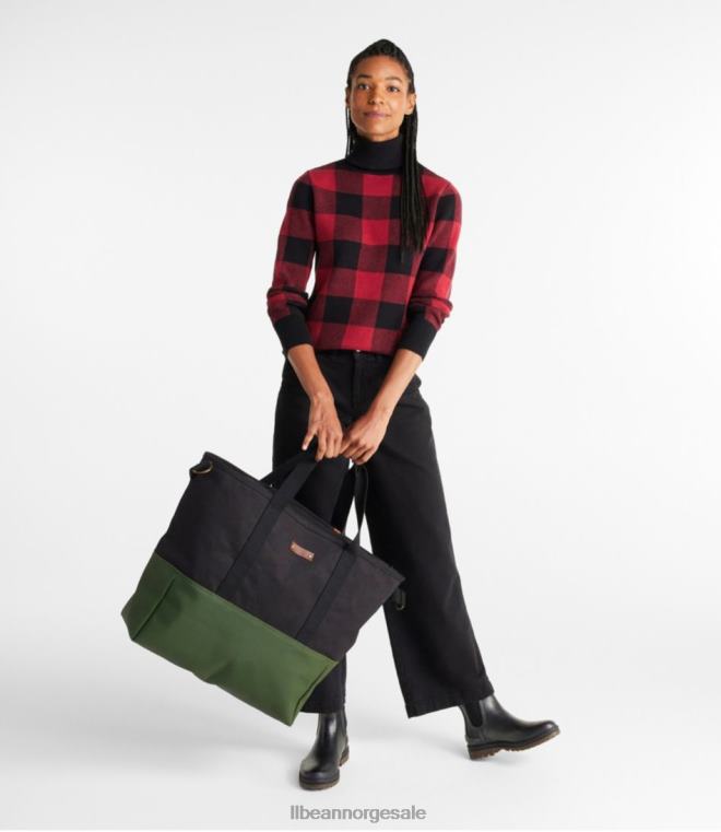 unisex nor'easter tote bag 24VDH4226 L.L.Bean tilbehør klassisk marineblå/burgunder/canyon khaki
