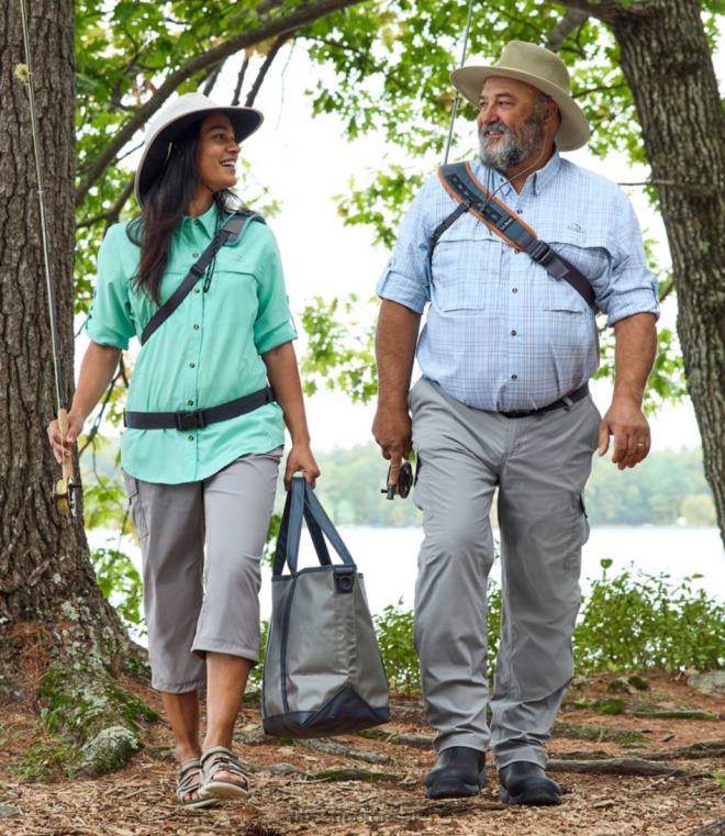 unisex sportsfiskers lettvektsveske 24VDH1362 L.L.Bean tilbehør asfalt
