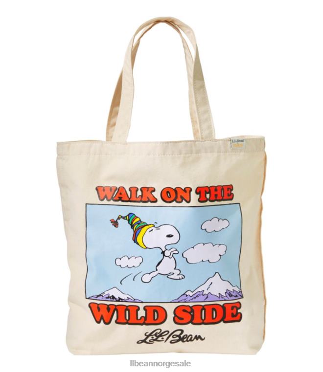 unisex x peanøtter wicked shoppa tote 24VDH2419 L.L.Bean tilbehør naturlig/vill side